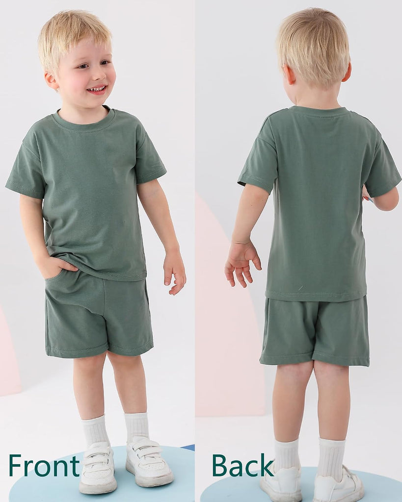 Boys Summer Outfits Toddler Short Set Kids Cotton Clothes
