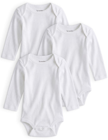 Baby Bodysuits 100% Organic Cotton Long Sleeve for Boy Girl 3 Pack