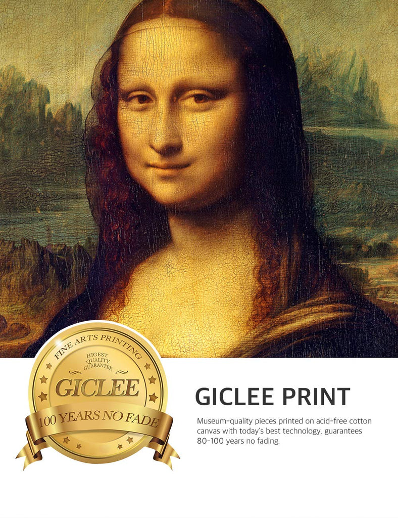 Mona Lisa Framed in Antique Gold, 23x17