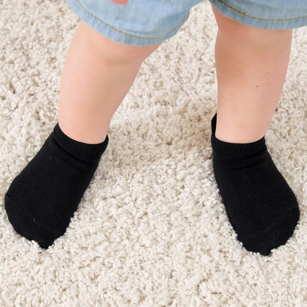 Baby Non Slip Grip Ankle Socks with Non Skid Soles for Infants Toddlers Kids Boys Girls