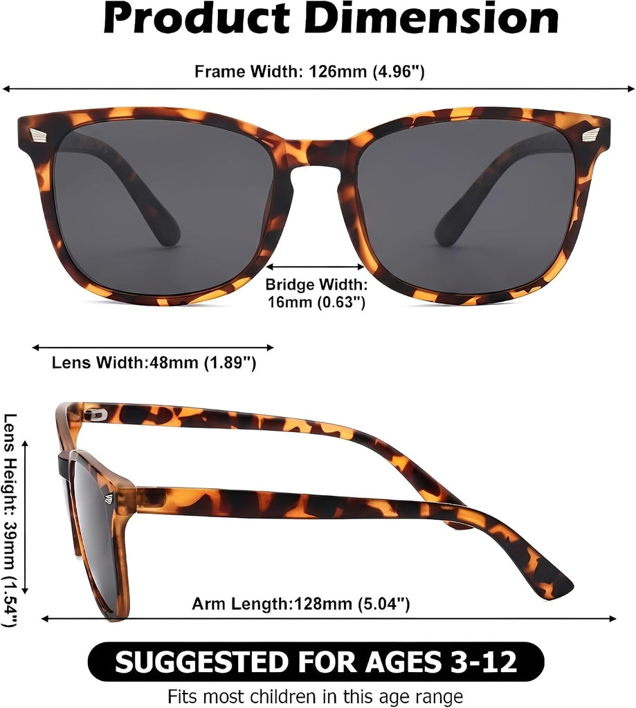 Polarized Kids Sunglasses UV400 for Toddler Girls Boys