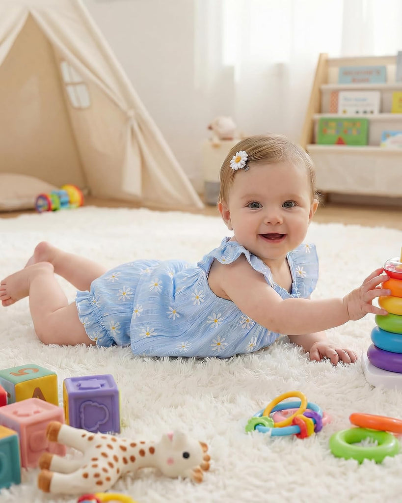 Newborn Baby Girl Summer Clothes Infant Girl Outfits Sleeveless Ruffle Top and Bloomers Shorts Set 0 3 6