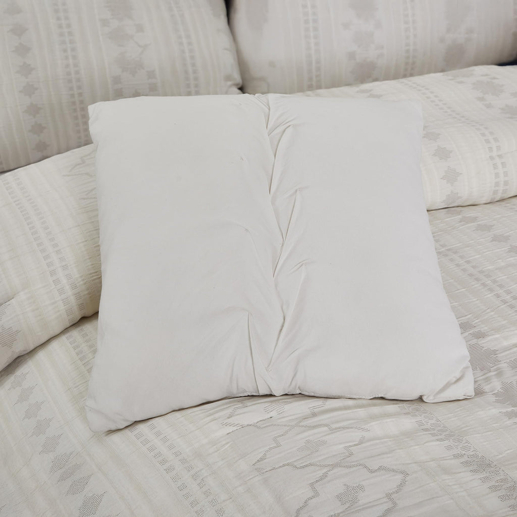 Marcy Ivory Jacquard Comforter Set - 5 Piece Sandstone-Inspired Bedding with Decorative Pillows & Shams, Elegant Soft