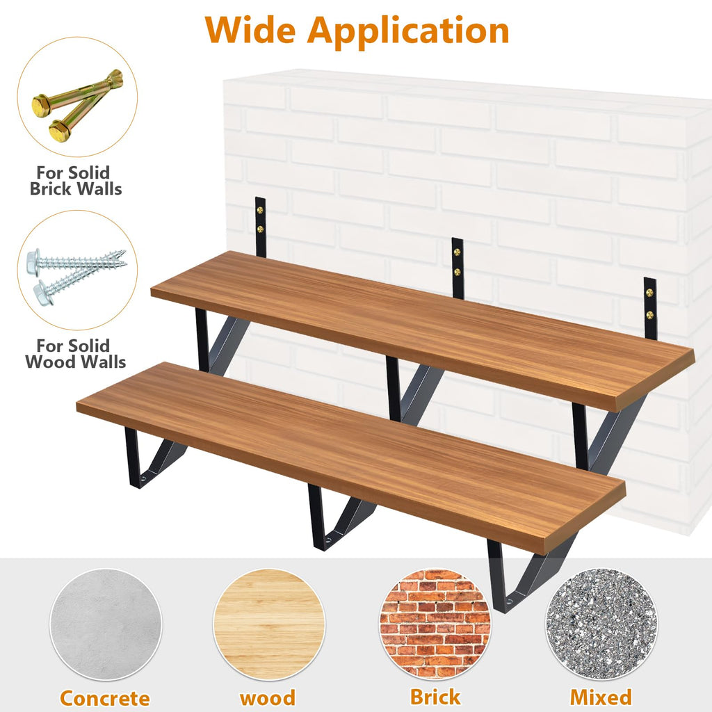 Steel Stair Riser 2 Step, 19.5" H Metal Stair Stringers for Deck