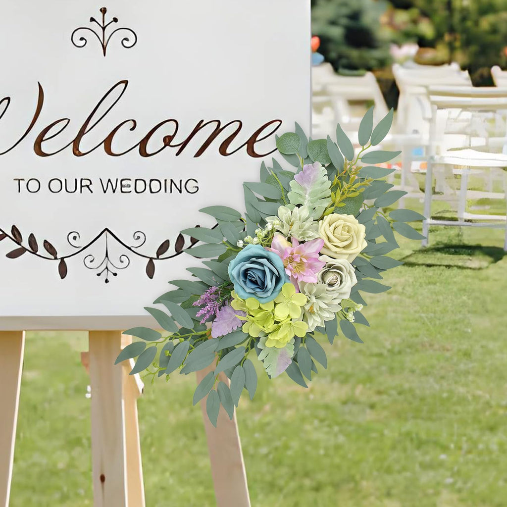 Artificial Flower Wedding Arch Decorations, Arch Faux Flowers Greenery for Wedding Decor, Reception Backdrop