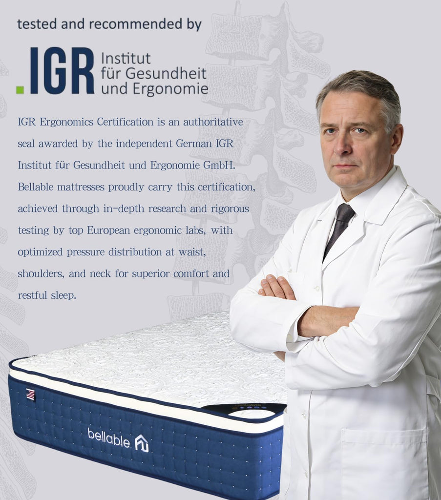 California King Mattress 14 Inch, Cal King Hybrid Mattress in a Box, Medium Firm Mattress with Cooling Gel Memory