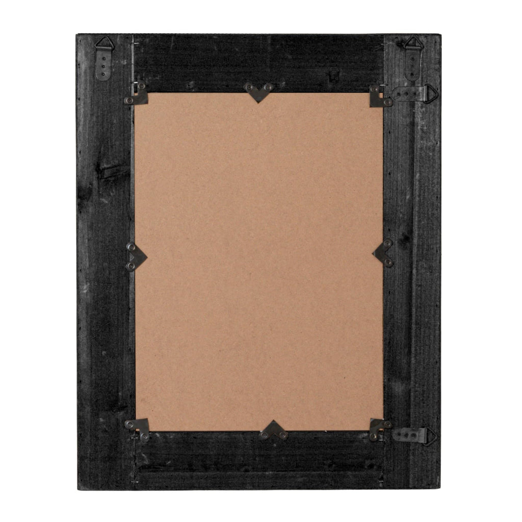 Rattan Rectangle Wall Mirror, Black
