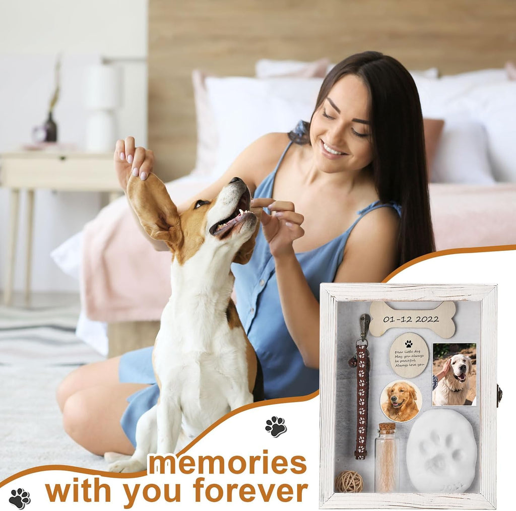 Pet Memorial Shadow Box Kit for Dog Cat, Retro, 6.8 x 8.8 Inch