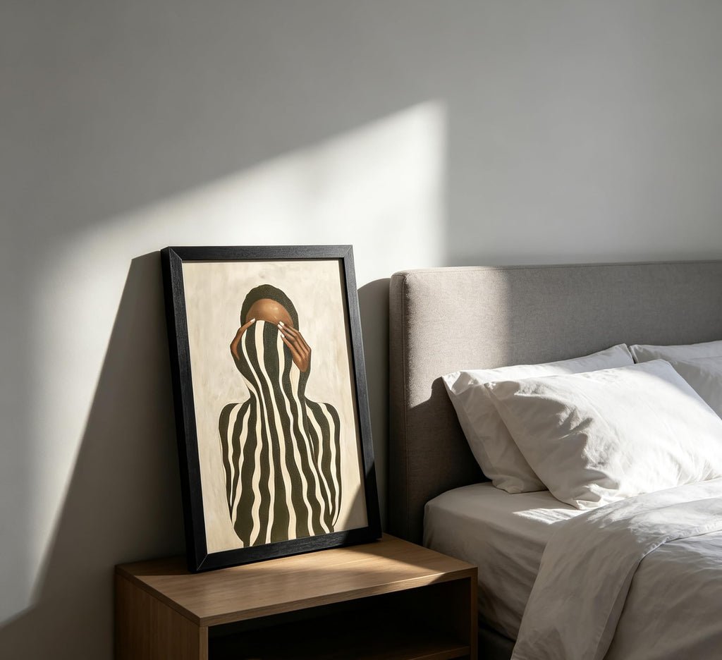Black Woman Canvas Wall Art African American Picture Wall Decor Fashion Minimalist Poster Print Artwork Bedroom