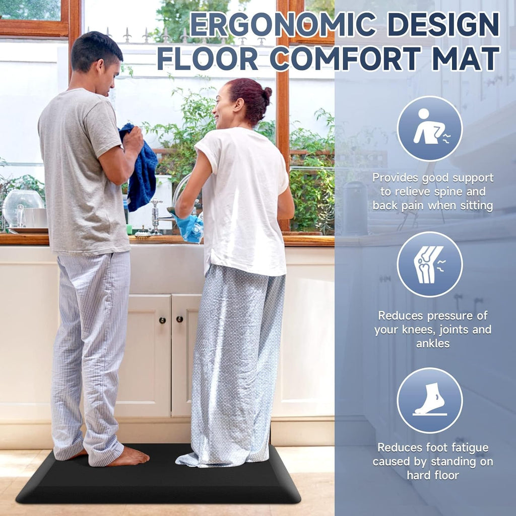 4/5 Inch Thick Kitchen Mats for Floor, Kitchen Rug for Standing | Non-Slip, Thicker, Stain Resistant, Water Resistant