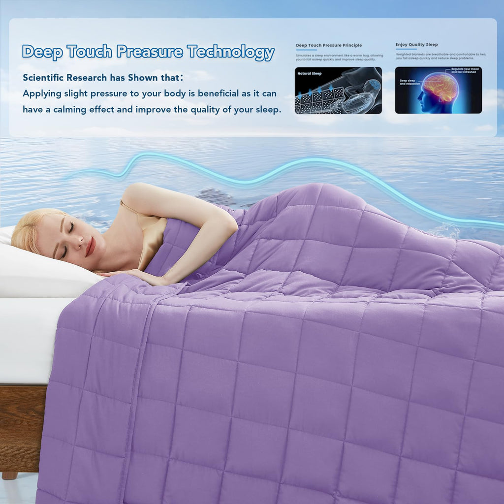 Weighted Blanket (25lbs 88"x104" Cal King Size) Soft Cooling Heavy Blanket Sleeping, Apply to 240-260 lbs Body, Thick
