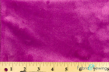 Fuchsia Pink Minky Smooth Soft Solid Plush Faux Fake Fur Fabric Polyester 14 oz 58-60"