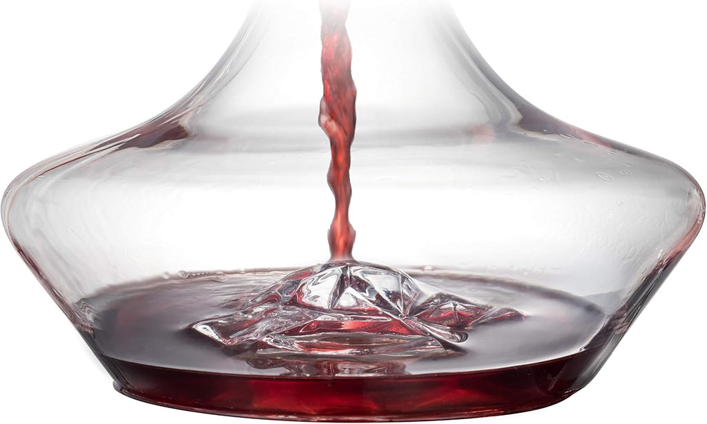 YouYah Iceberg Wine Decanter Set with Aerator Filter,Drying Stand and Cleaning Beads,Red Wine Carafe,Wine