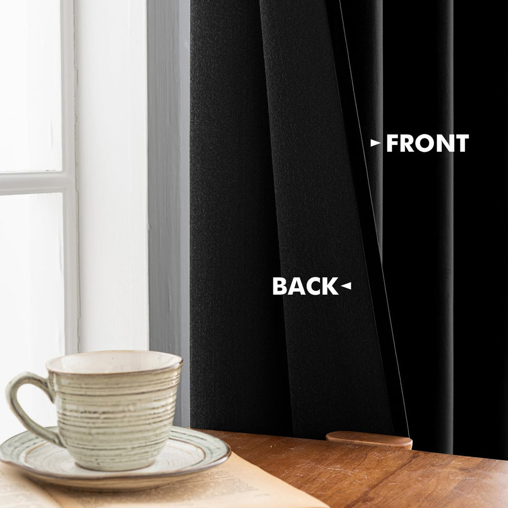 Black Velvet Curtains 84 Inches Long 2 Panels