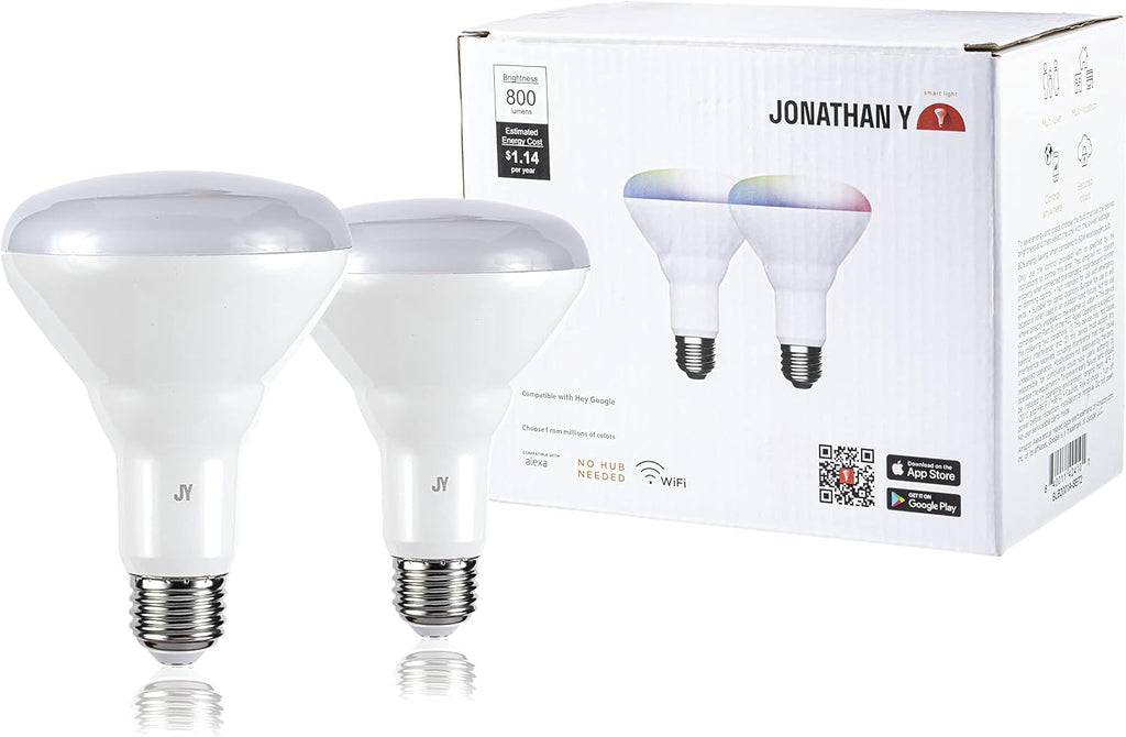 Smart BR30 Dimmable Color Changing LED Bulb White, Set of 2