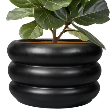 Ceramic Flower Pot 13.5 Inch - Large Planter for Indoor Plants Outdoor Plant Pot with Drainage Hole Round Planter