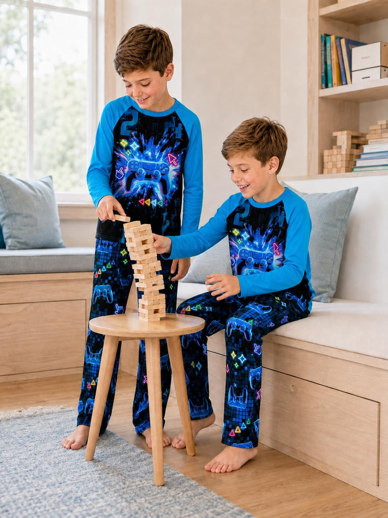 Boys Pajamas Game/Ninja/Dinosaur Long Sleeve & Pants PJ