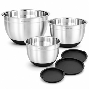 Stainless Steel Mixing Bowls with Airtight Lids Set - Set of 3