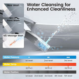 Smart Toilet with Built-In Bidet, Auto Open and Close Lid, Heated Seat, Warm Air Dryer, Night Light, Powerful Auto Flush, Remote Control, Kick Button