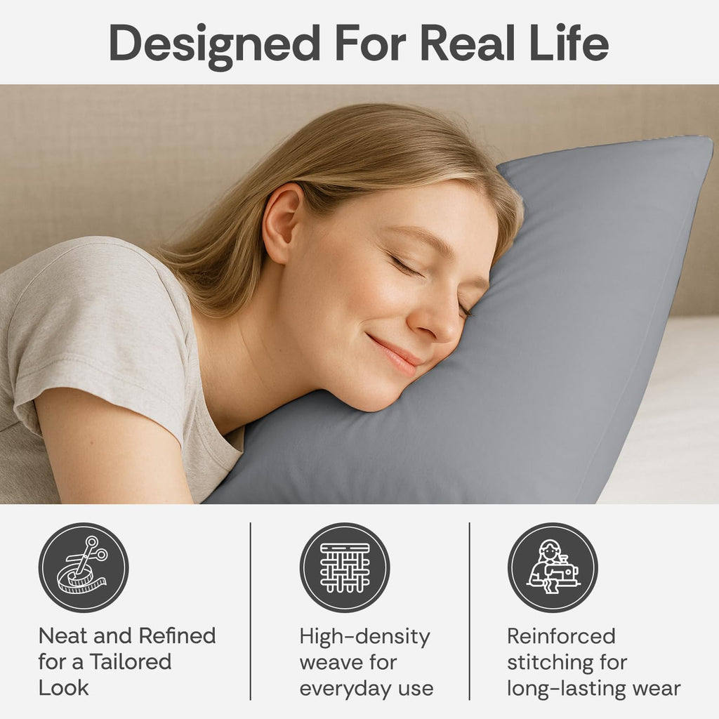 800 TC Egyptian Cotton Pillow Case King Size Pillowcases King Size Bed Luxury Hotel Quality Pillow Cover Set of 4