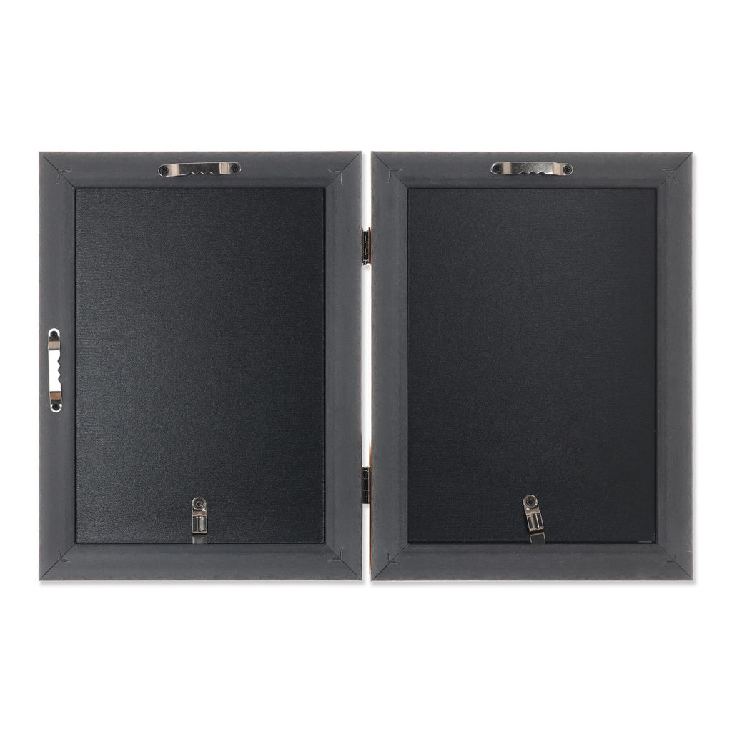 5x7 Hinged Double Sutter Burnished Gold Picture Frame