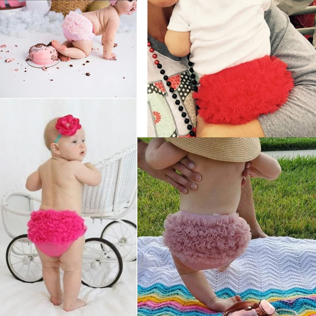 Baby Infant Girls 2PCS Set Tulle Ruffle Bloomer