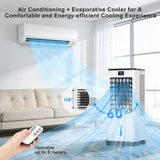 Portable Air Conditioners, 4-IN-1 Evaporative Air Cooler, Portable AC Unit w/ 4 Modes & 3 Speeds