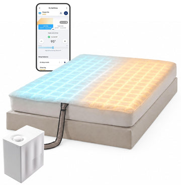 All Season Cooling & Heating Mattress Pad Queen, Water-Circulating Mattress Topper, Dual-Zone Temperature Control, AI