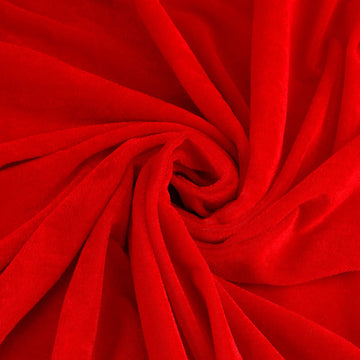 10 Yards x 65 Inches Red Velvet Fabric, Low Fabric by The Yard for Sewing Craft Making, Home Decoration DIY Crafts