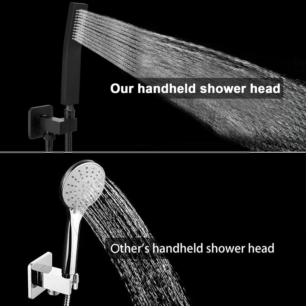 HandHeld Shower Head, Luxury High Pressure Shower Kit with Wall Connector and Hose Set, Showering System Contemporary