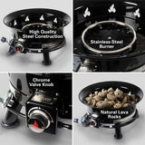 Firebowl Smokeless Fire Pit, Round Outdoor Portable Propane Gas Fire Pit with UV and Weather Resistant Durable Cover, 24-Inch Diameter 58,000 BTU - Image 5