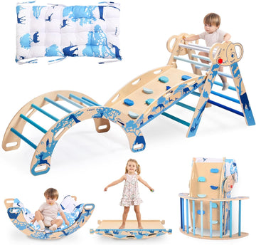 Triangle Set, Montessori in-1 Climbing Set with Cushion