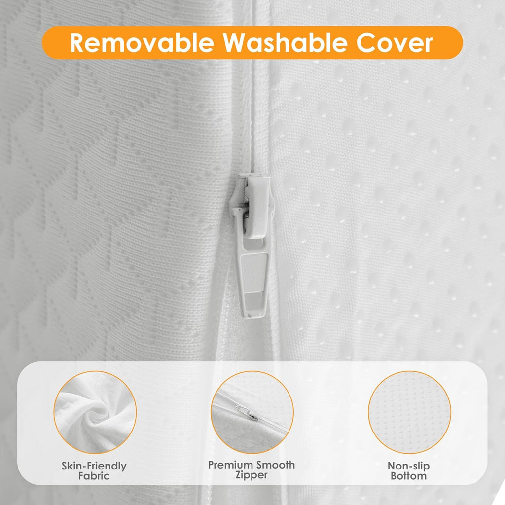 Wedge Pillow for Acid Reflux, Bed Wedge Pillow for Headboard 10", Pillow Wedge for Back Pain Relief, Post Surgery