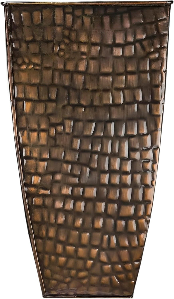 8ft Ficus Tree Artificial in Copper Metal Pot by - Real Wood Trunk, Premium Handmade, Faux Fake Indoor Tree Decor