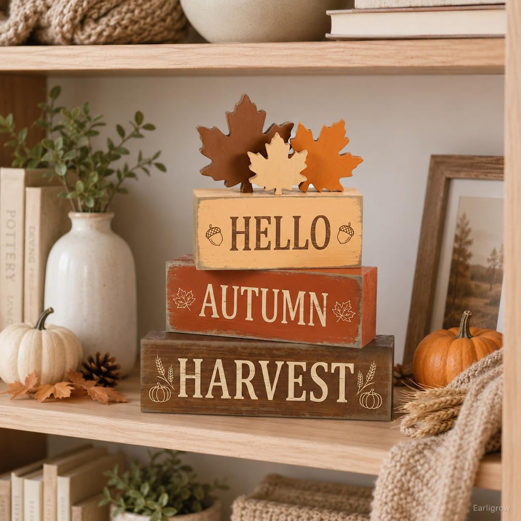 Autumn Leaves Fall Decor, Fall Decorations - Set of 4