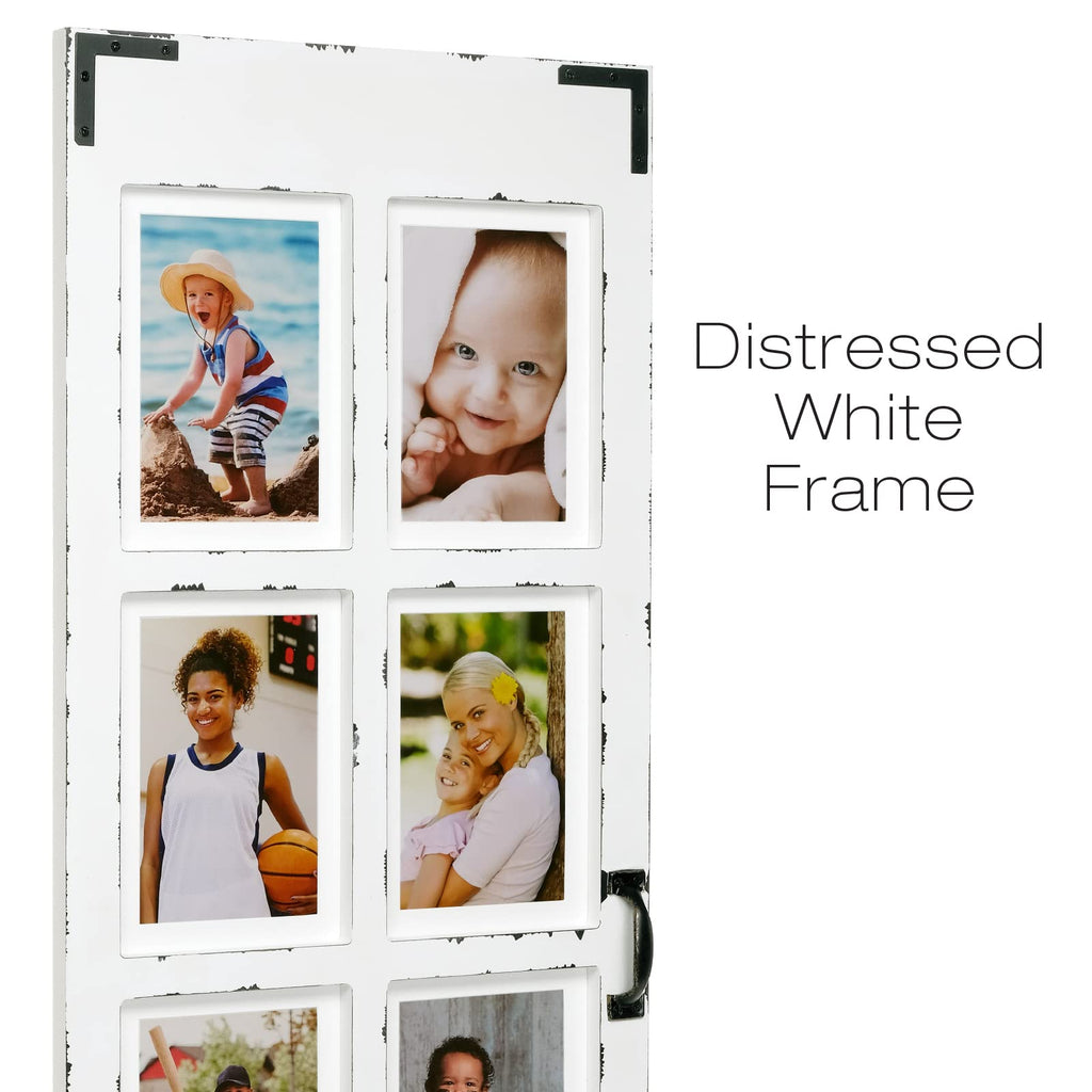 Window Picture Frame Holds Eight 4x6 or 5x7 Photos: Ready to Hang Rustic, Barnwood, Farmhouse, Beach House Wood