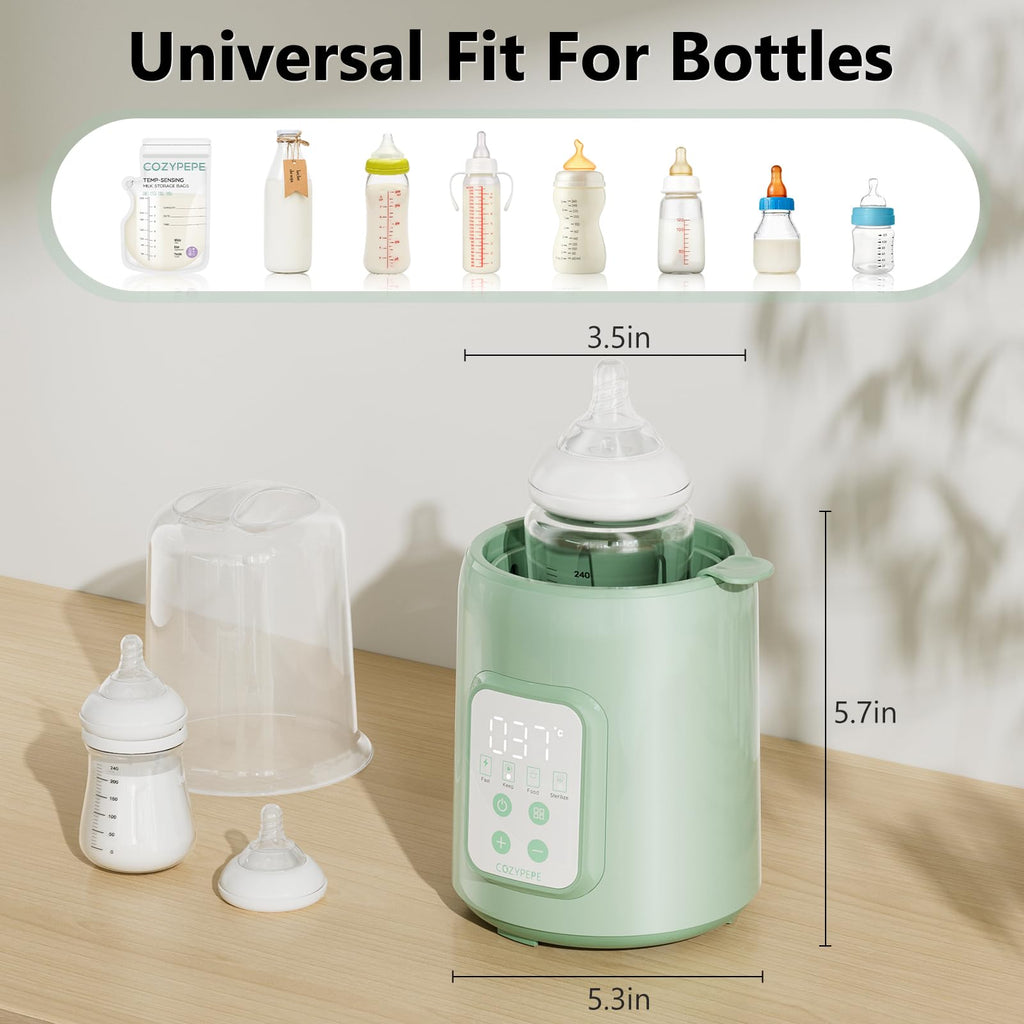 8 in 1 Fast Baby Bottle Warmer for Breast Milk, Green