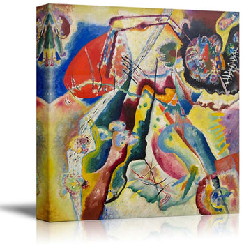 Bild mit rotem Fleck by Wassily Kandinsky - Canvas Print Wall Art Famous Painting Reproduction - 16" x 16"
