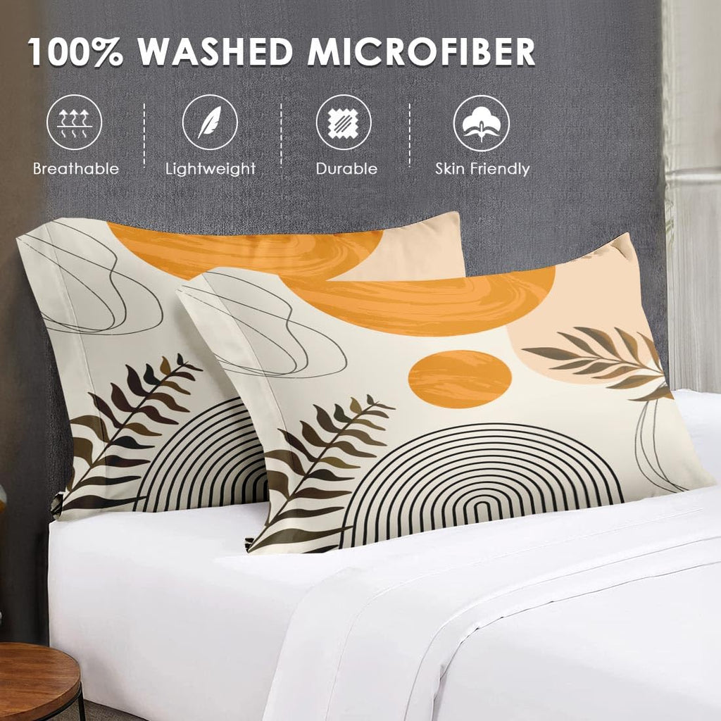 Queen Comforter Set, 3 Pieces Boho Geometric Bedding, All Season