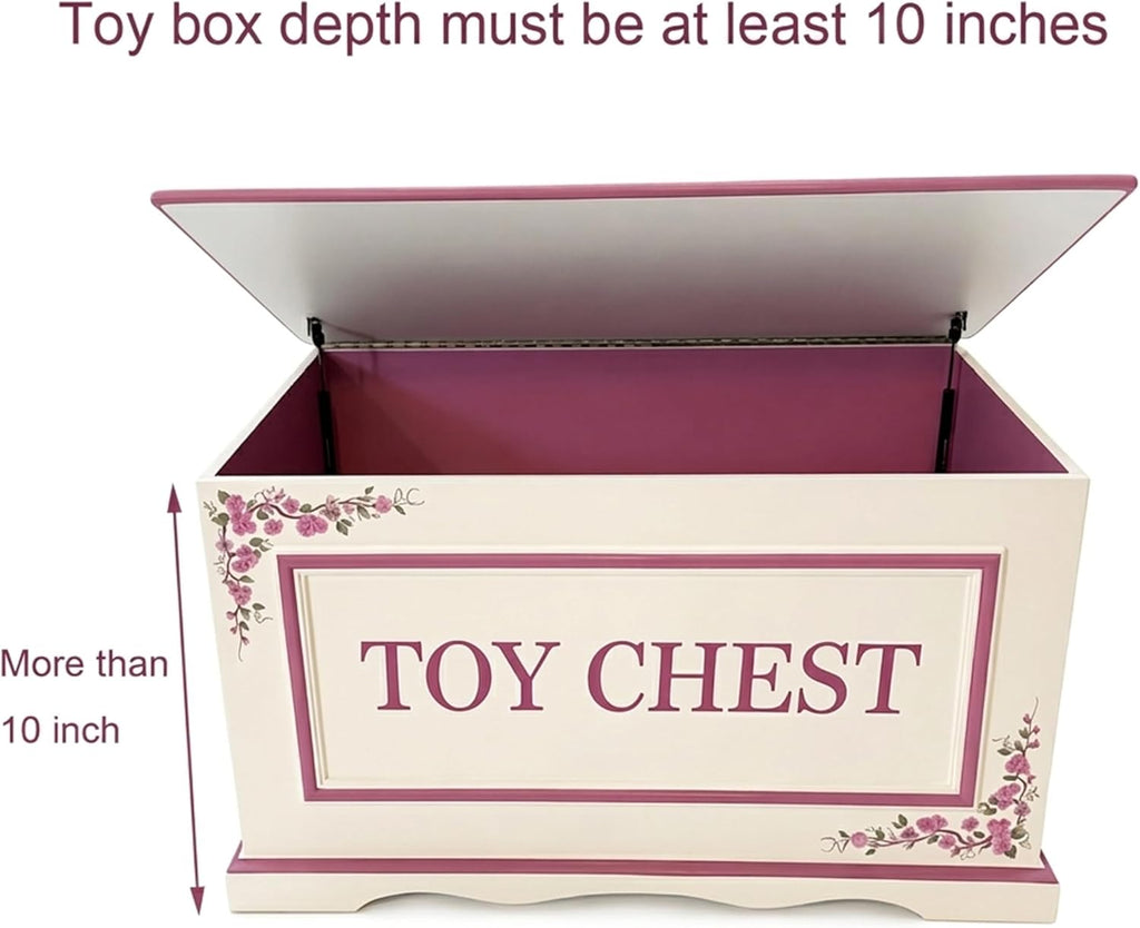 Soft Close Hinges for Toy Box, Slow Closing Safety Hinges for Toy Chest, Storage Bench, Wooden Chest & Toy Box, Prevent