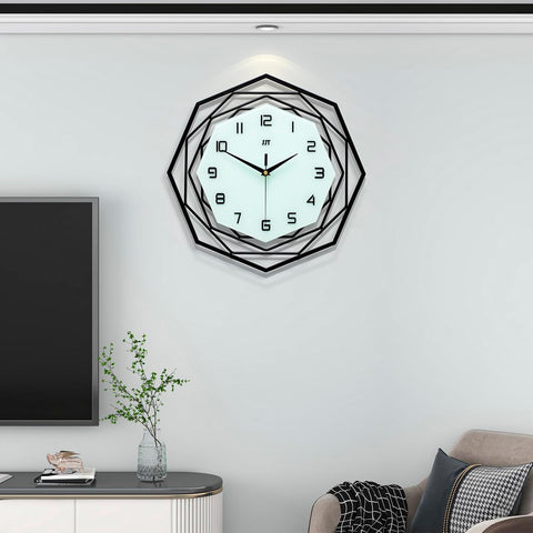 Large Wall Clock for Living Room Decor Modern Big Wall Clock for Kitchen Bedroom Home Decoration Extra Giant Black