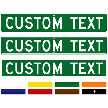 Street Sign, Road - Address Sign, 8 Colors, Reflective Option, Mounting Options, 8x32 Inch, Thick Rust-Free