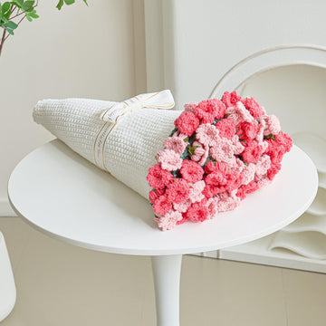 Crochet Flower Bouquet Throw Blanket, Handmade Knitted Blanket with Flowers, Cute Romantic Gift for Her Girlfriend