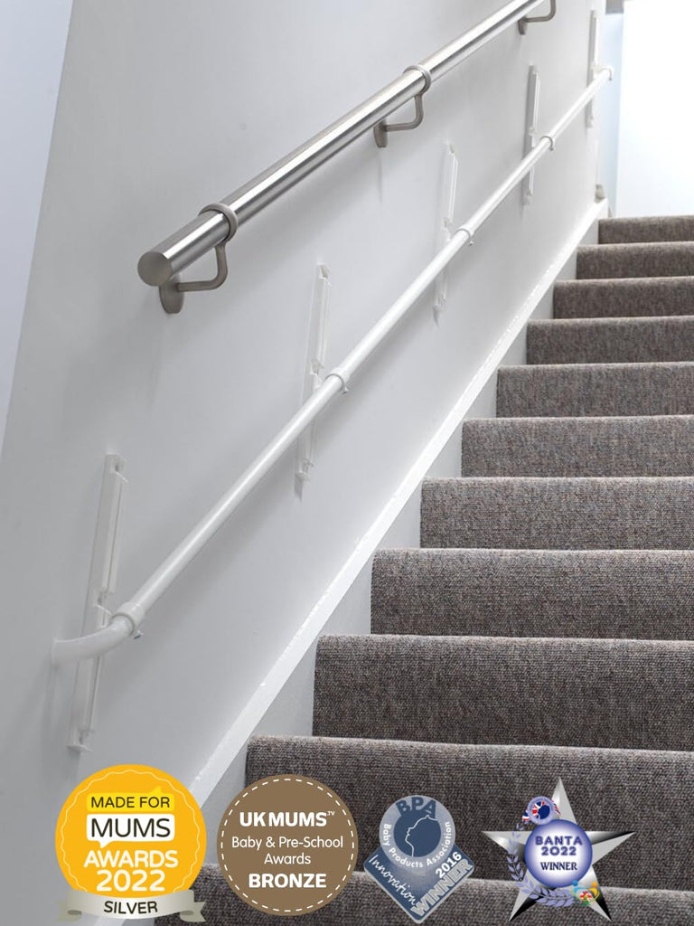 KiddieRail Adjustable Handrail to Help Safeguard Your Child On The Stairs (Standard Configuration)