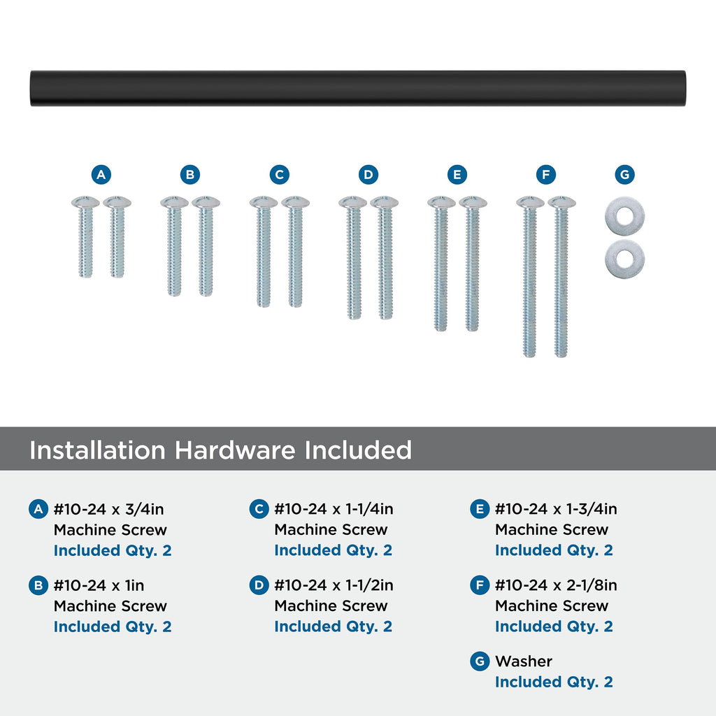 12" Versa Matte Black Appliance Pull