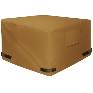 Square Fire Pit Cover - Waterproof 600D Heavy Duty Fabric with PVC Coating, Fits Square Outdoor Fire Pit or Table