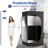 Portable Far Infrared Sauna, Portable Infrared Full Size Sauna Tent,Dry Sauna for Infrared Home Spa, Heated Body Therapy, Time & Temperature Remote Control (35"x35"x71") A129-B071G16GGW