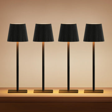 4 Pack Cordless Table Lamp,6000mAh Rechargeable Battery Operated Desk Lamp,Two Adjustable Heights,Waterproof, Touch