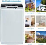 Portable Washing Machine, 2-in-1 Laundry Washer and Spin Combo with 10 Programs, 8.8lbs Capacity, Drain Pump and LED