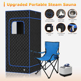 Slendor Portable Sauna, Steam Sauna for Home, Sauna Box with 3L Steamer, Sauna Tent with Folding Chair